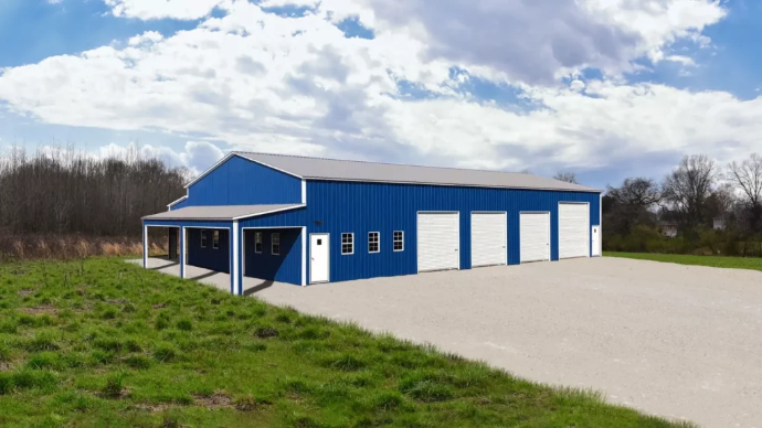 Large Commercial Building with Several Garage Doors